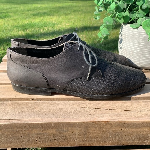 Stephane Kelian Paris Woven Leather Oxford Lace Up | Size 8 - Picture 5 of 12